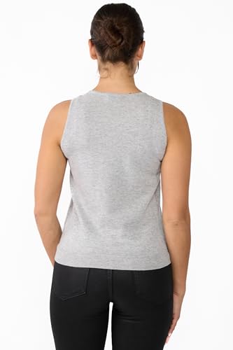 JENNIE LIU 100% Cashmere Tank Tops for Women | Sleeveless Crewneck Sweater Vest3