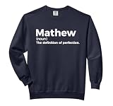 Mathew: Definition of Perfection - Funny Mathew Comfort Colors Adult Sweatshirt