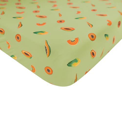 Image of Kyte Baby Soft Crib Sheet - Standard Fitted Crib Sheet Made with Rayon from Bamboo, Ultra-Gentle and Breathable (Papaya)