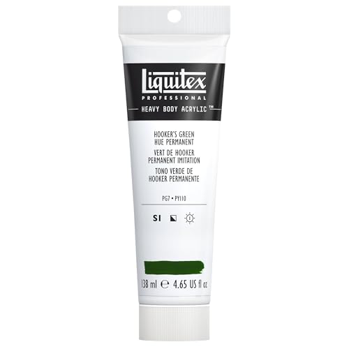Image of Liquitex Professional Heavy Body Acrylic Paint 4.65-oz tube, Hooker?s Green Hue Permanent
