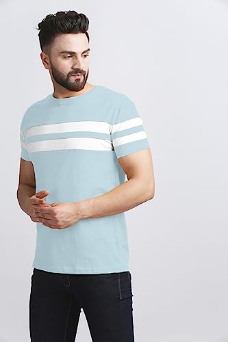 Image of AUSK T-Shirt for Mens Double Stripes on Chest