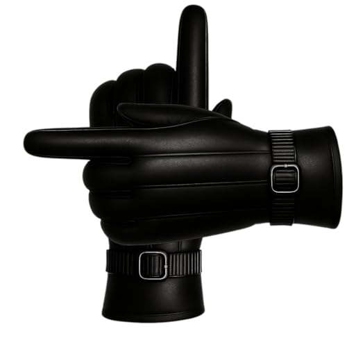 Image of TLN Genuine Leather Gloves for Men | Premium Soft Driving, Biking & Winter Gloves, Warm, Stylish & Durable Hand Gloves for Outdoor & Daily Use