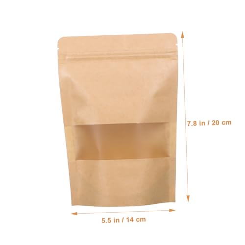 Sachets Refermables Papier Kraft Anti-Humidité pour Conserver Biscuits