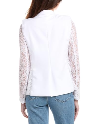Nanette Nanette Lepore Womens Lace Sleeve Blazer, M, White2
