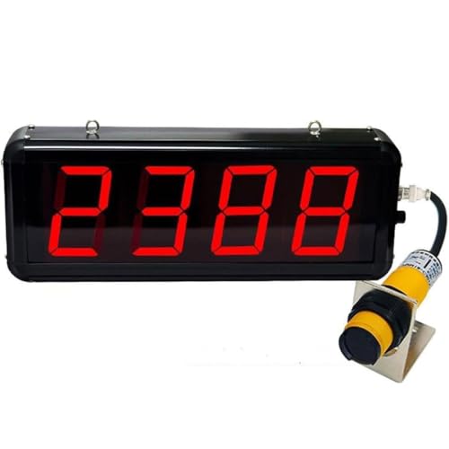 Contador digital LED con rango de detección de 70 cm, cuenta hasta 9999 para líneas de producción industrial y uso educativo