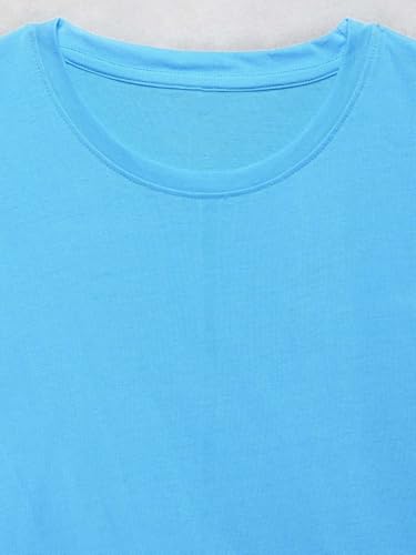 Image of Men's Plain Cotton Crew Neck T-Shirt Regular Fit Short Sleeve Tee