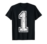 Sports Jersey Grunge Number 1 Team Player Birthday Gift T-Shirt