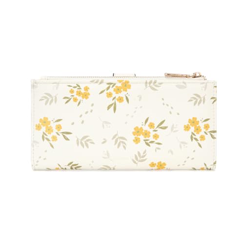 Image of Floral Wallet Women Bifold Long Wallets RFID Blocking Card Holder Wallets