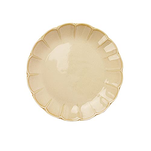 輪花 平皿中村哲雄 益子焼 作家 中皿 25cm 平皿 カフェ プレート ディッシュ 和食器 陶器 皿 