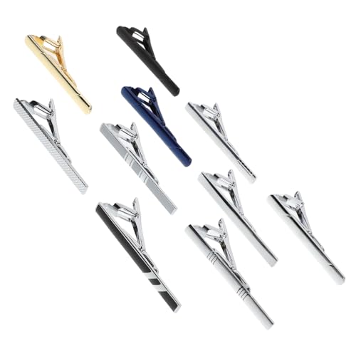 Clips para corbata de cobre elegante en color plata con estuche resistente 1