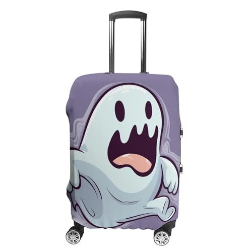 Cartoon Ghost Elastic Luggage Cover Suitcase Protector for 19-32 Inch Suitcases | Universal Stretchable Travel Bag Cover | Anti-Scratch, Washable with Zipper Closure M