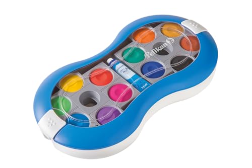 Pelikan Deckfarbkasten Space, 24 Farben + 1 Tube Deckweiß, Blau, 1 Stück