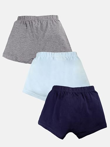 Image of KiddoPanti Boys Boxer Shorts Pack of 3 | Soft Cotton-Lycra Blend | Comfortable Fit with Bio Wash for All-Day Comfort | Kids Briefs