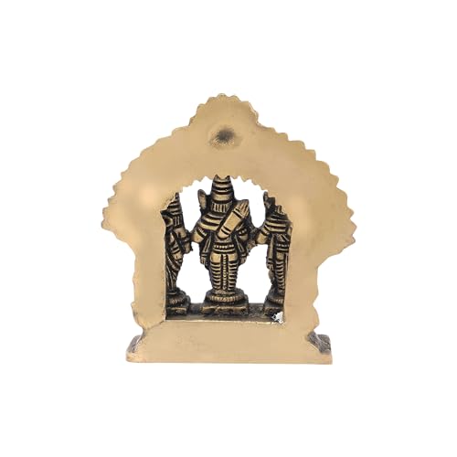 Image of DHARMA HOME & Decor Handcrafts Brass Ram Darbar Lord Ram, Laxman, Hanuman & Devi Sita for Home Decor & Puja Article