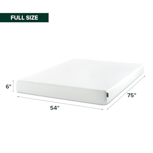 Image of Zinus 6 Inch Full Green Tea Memory Foam Mattress, Medium Firm Feel | Pressure-Relieving Comfort & Full-Body Support, Naturally Fresh, CertiPUR-US & OEKO-TEX Certified Safe Materials