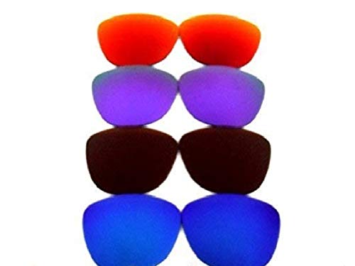 Galaxylense Replacement Lenses for Oakley Frogskins Blue&Brown&Purple&Red Color Polarized 4 Pairs,FREE S&H.