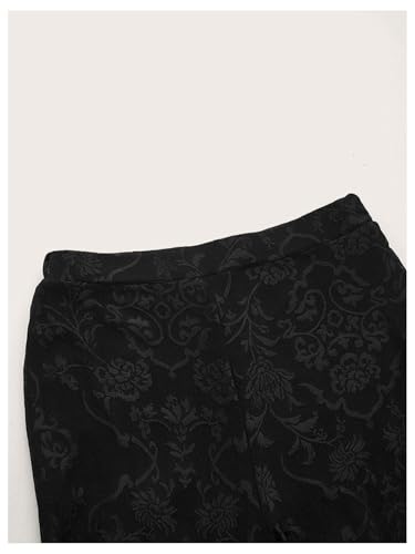 Verdusa Women's Goth 70s Lace Bell Bottoms Sexy See Through Pants Y2K Flare Pants Party Clubwear Black X-Large3