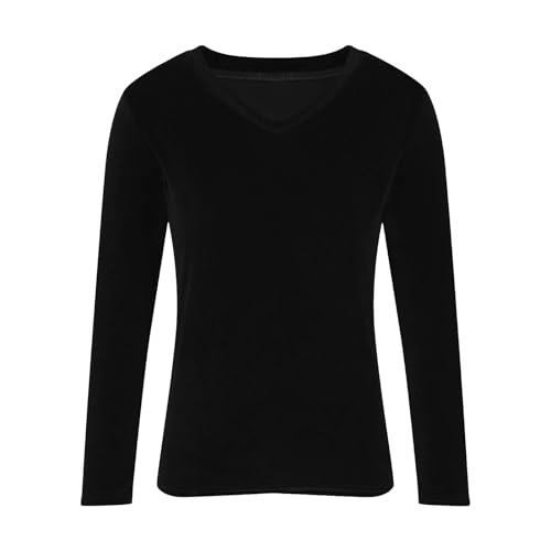 Womens Plus Size Tops Elegant V Neck Long Sleeve Warm Velvet Blouses Fall Fashion Going Out T Shirts for Teen Girls3