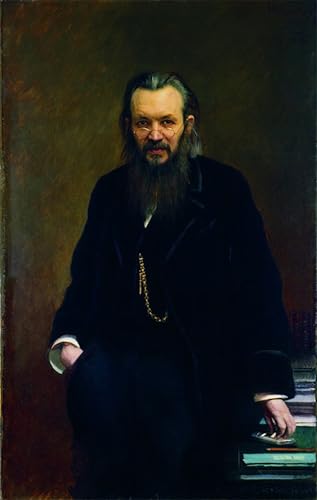 Affiche toile portrait Alexei Suvorin Kramskoy impression art mural 60x90cm