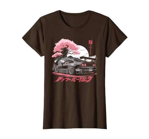 Japanese Car Tshirt Men JDM Japan Street Racing Streetwear T-Shirt, Women, Brown, XX-Large