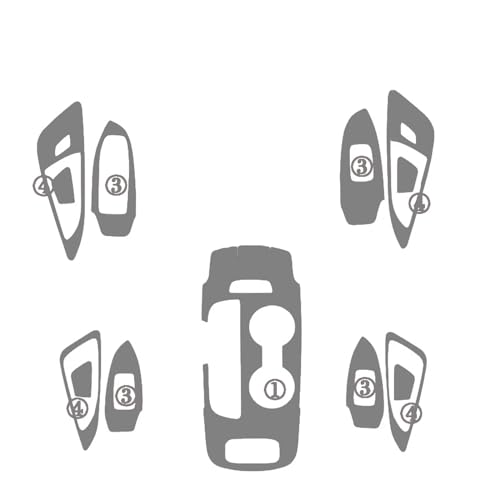Autocollants de poignée Chevrolet Malibu XL en fibre de carbone argent pour panneau de porte