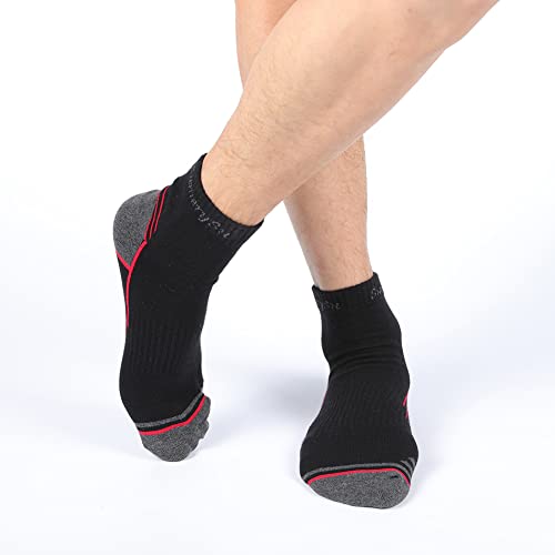 Athletic Socks Men Cotton Striped Sports Running Compression Ankle Casual Sock (5 Pack)2