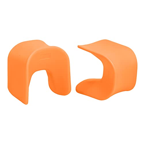 Image of ECR4Kids Wave Seat Perch Stool, 14in - 15.1in Seat Height, Flexible Seating, Orange, 2-Pack