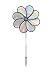 In the Breeze Silver Sparkle 8-Petal Flower Spinner, 14-Inch