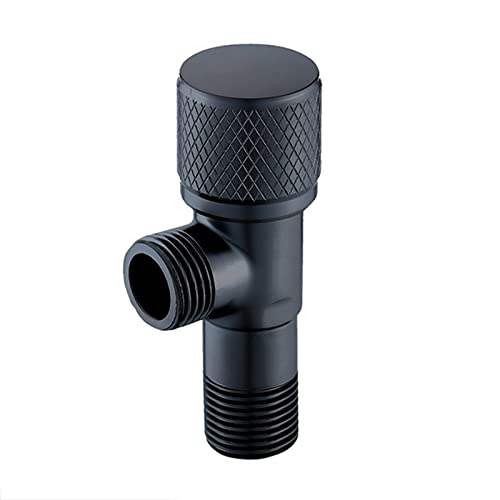 Valve 1/2 pouce chrome et noir robinet arrêt laiton pour évier
