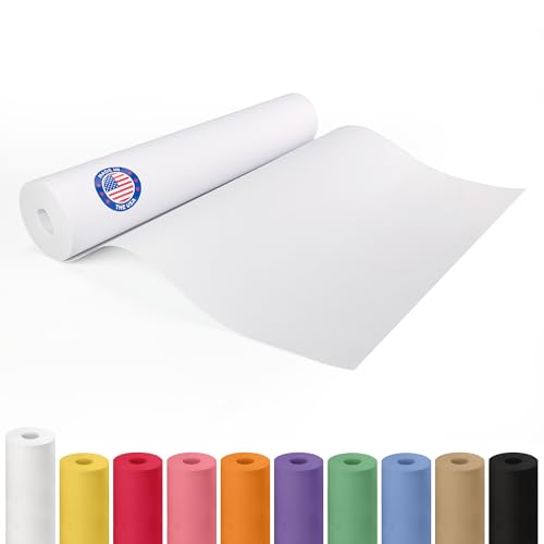 Extra White Offset Kraft Paper Roll 18 x 2160 (180 ft) USA-Made 50lb Premium Eco Paper Brighter-Than-Standard White Ideal for Packing Wrapping Arts & Crafts School Projects by IDL Packaging