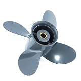 CAPTAIN 4 Blades Outboard Propeller fit Yamaha Honda 8HP 9.9HP 15HP 20HP, 8 Spline Tooth Boat Propellers, RH, OEM Prop (9 1/4x10 Pitch)