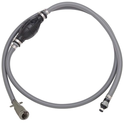 Attwood Pre1998 Mercury/Mariner Marine Fuel Line Kit EPA Compliant 6 Ft 3/8-In Hose with Tank & Engine Fittings includes Sprayless Connector (Tank-side Fitting) Primer Bulb 93806AUS7