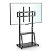 UNHO Soporte TV con Ruedas para 32-100 Pulgadas, Soporte TV Suelo Pie para Pantalla LED LCD Carrito TV Grande Comercial Móvil con 2 Estantes de Altura Ajustable Carga Máx 80kg VESA 800x600 (L)