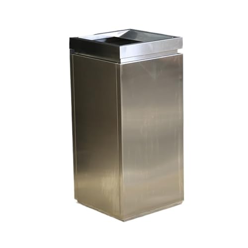 DFEDHF Garbage Cans Outdoor Trash Can Stainless Steel Ash Column Vertical Ash Bucket Commercial Street Community Courtyard Trash Can Outside Trash Bin(C-One Size)