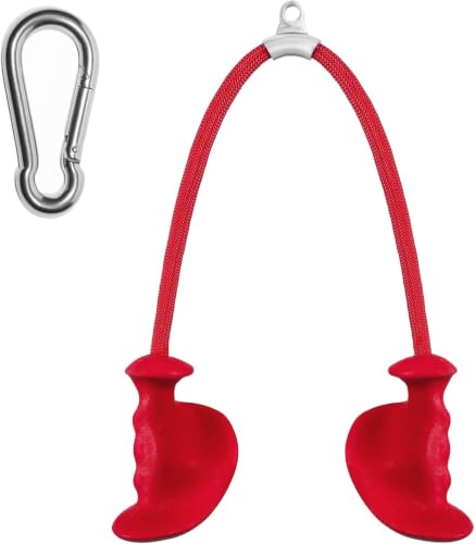 Image of GYMRAT Ergonomic Resistance Band Handles with 2 Carabiners, Heavy-Duty Exercise Handles for Home /Gym Workout Equipment (GYMRAT RED TRICEP Rope)