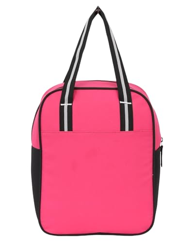 Image of Durable & Lightweight Lunch Bag | Trendy Water-Resistant Tiffin Bag & Meal Holder for Office, School, Travel & Picnic, Stylish, Insulated Design for Men, Women & Kids (Pink)