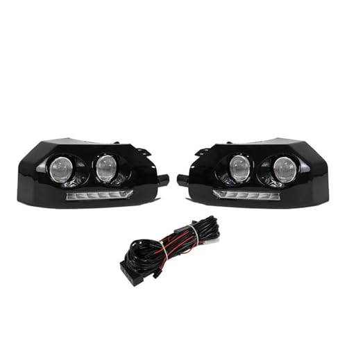 Feux DRL LED pour Toyota FJ Cruiser 2007-2014 cadre antibrouillard noir