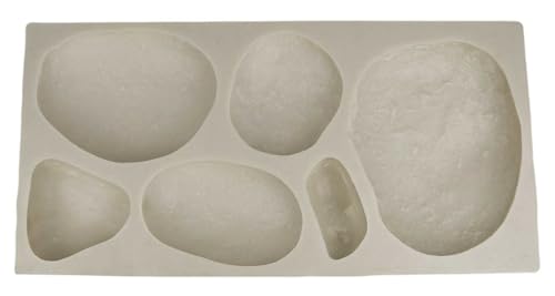 Veneer Stone Rubber Mold for Concrete, River Rock Flats, 23.75x11.5,