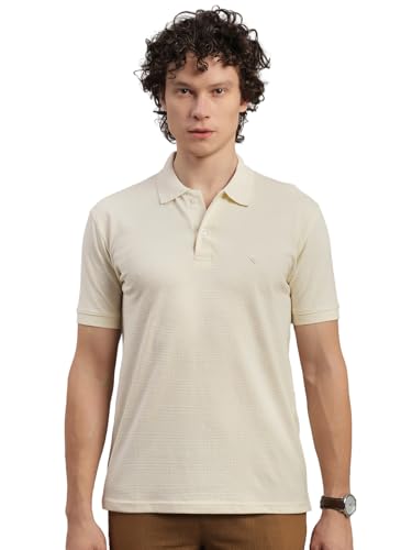Image of Lux Nitro Men's Self Knitted Premium Cotton Blend Solid Polo T-Shirt | Soft Texture | Classic Collar | Short Sleeve Casual Wear