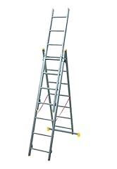 eacommerce Scala Trasformabile 3 Elementi 3x11 Gradini fino a 7,06 metri tripla con barra stabilizzatrice