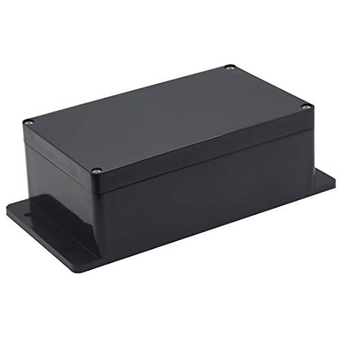 Lusumtly Project Box Ip65 Waterproof Dustproof Junction Boxes Abs Plastic Diy Electronic Case,Indoor&Outdoor Electrical Power Cord Enclosure With Fixed Ear Black 7.87 X 4.72 X 2.95 Inch(200X120X75Mm) #TOP7
