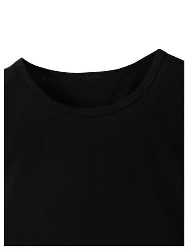 OYOANGLE Girl's Lace Ruffle Cap Sleeve T Shirts Round Neck Cute Summer Casual Tee Shirt3