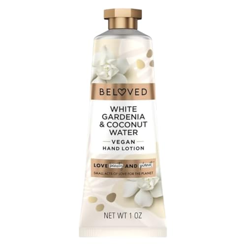 LBP Beloved Hand Lotion 1oz Travel Size Hydrating Moisturizer (White Gardenia & Coconut Water)