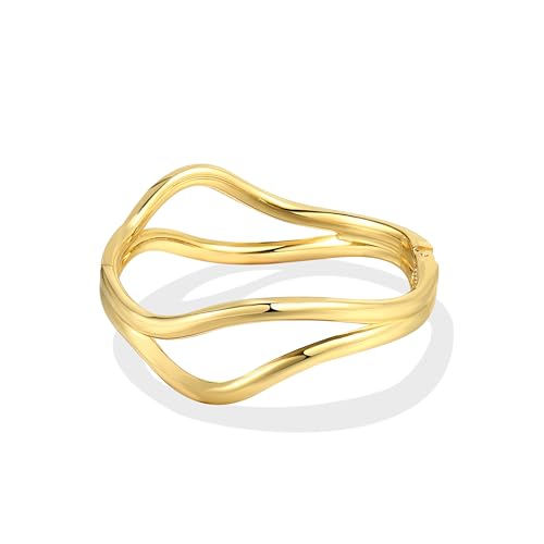 Elegance 11 designs Chunky Gold Bangle Bracelet For Women Trendy Hinged Cuff Gold Cuff Bracelets Open Wide Waterdrop Bangle Jewelry