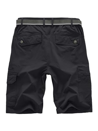 Image of Jessie Kidden Mens Cargo Shorts Expandable Waist Quick Dry Hiking Shorts