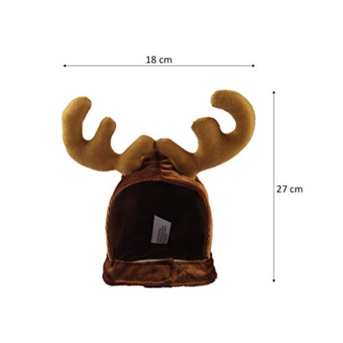 Gorro navideño para mascotas con cuernos Amosfun miniatura 2