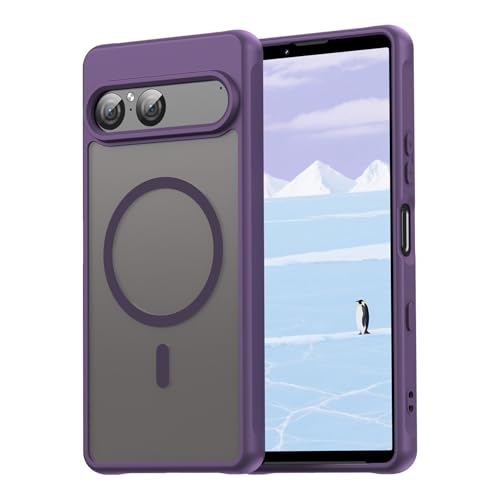 Image of Compatible with Sony Xperia 10 VII Case Cover,Compatible with MagSafe,Anti-Fall,Compatible with Sony Xperia 10 VII 5G XQ-FE54 XQ-FE72 Cell Protective Phone Case Purple