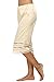 Avidlove Women Lingerie Satin Lace Pettipants Snip-it Culottes Slips Bloomers Split Skirt,Style1-Beige (FBA),Large