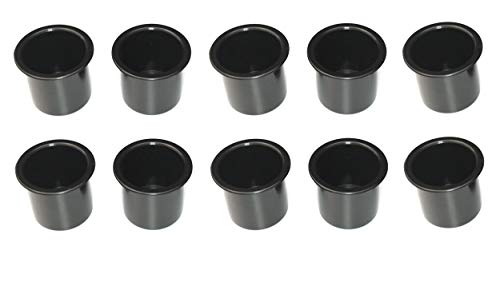 Image of Plastic 2 7 /8 Black Drop in Cup Holder Plastic Multipack Wholesale Bulk Listing Poker (10)
