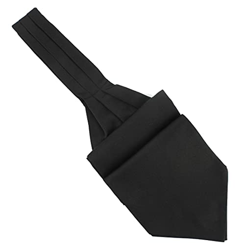 Lavallière en soie noire Tony & Paul, accessoire de luxe noué fabriqué en Italie